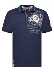 Geographical Norway Koszulka polo "Karuen" w kolorze granatowym rozmiar: S. Niebieskie koszulki polo Geographical Norway, s, bez wzorów, z bawełny, bez kołnierzyka, bez ramiączek. Za 61.46 zł.