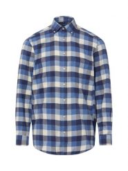Andrew James koszula flanelowa Mężczyźni Regular Fit Bawełna (100%) niebieski|biały, XL. Białe koszule Andrew James, m, bez wzorów, z bawełny, bez kołnierzyka, bez ramiączek. Za 249.95 zł.