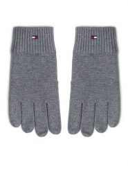 Tommy Hilfiger Rękawiczki Męskie Essentials AM0AM12845 Szary. Szare rękawiczki Tommy Hilfiger, bez wzorów, z bawełny. Za 109.99 zł.