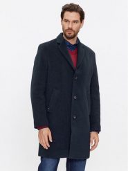 Tommy Hilfiger Płaszcz wełniany MW0MW32963 Granatowy Regular Fit. Niebieskie płaszcze Tommy Hilfiger, na zimę, m, bez wzorów, z syntetyku, bez kaptura. Za 1,899.00 zł.