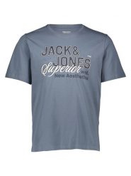 Jack & Jones Koszulka "Logo" w kolorze niebieskim rozmiar: L. Niebieskie bezrękawniki Jack & Jones, l, bez wzorów, z bawełny, bez kołnierzyka, bez ramiączek. Za 39.99 zł.