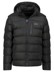 Geographical Norway Kurtka pikowana "Badamo" w kolorze czarnym rozmiar: XXL. Czarne kurtki Geographical Norway, xxl, bez wzorów, bez kaptura. Za 224.52 zł.