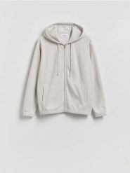 Rozpinana bluza z kapturem - jasnoszary. Szare bluzy z kapturem Reserved, l, bez wzorów, z bawełny, z kapturem. Za 139.99 zł.