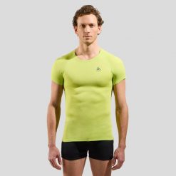 Koszulka z krótkim rękawem męska ODLO Active F-Dryight Eco. Zielone bielizna termoaktywna ODLO, m, bez wzorów, bez ramiączek. Za 219.99 zł.