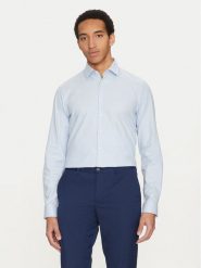 Calvin Klein Koszula K10K114307 Błękitny Slim Fit. Niebieskie koszule CALVIN KLEIN, m, bez wzorów, z bawełny, bez kołnierzyka, bez ramiączek. Za 219.99 zł.