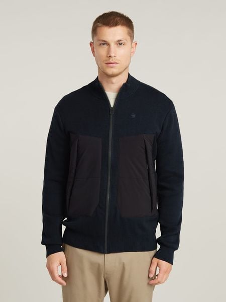 G-Star Kardigan w kolorze granatowym rozmiar: L. Niebieskie swetry rozpinane G-Star, l, bez wzorów, z bawełny, bez kołnierzyka, bez ramiączek. Za 288.52 zł.