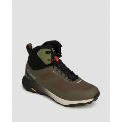 Buty męskie Dolomite Nibelia High GTX MUD GREEN/BLACK. Czarne buty trekkingowe Dolomite, bez wzorów, bez zapięcia. W wyprzedaży za 488.00 zł.