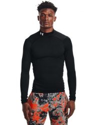 Under Armour Koszulka sportowa "Comp Mock" w kolorze czarnym rozmiar: L. Czarne t-shirty sportowe Under Armour, bez wzorów, z materiału, bez ramiączek, outdoorowe. Za 131.12 zł.