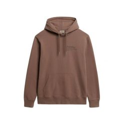 Luźna bluza z kapturem Superdry Core Logo City. Brązowe bluzy Superdry, m, bez wzorów, z kapturem. Za 393.30 zł.