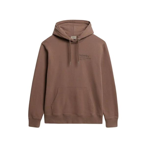 Luźna bluza z kapturem Superdry Core Logo City. Brązowe bluzy z kapturem Superdry, m, bez wzorów, z materiału, z kapturem. Za 382.80 zł.