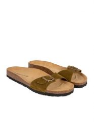 BABUNKERS Family Skórzane klapki w kolorze zielonym rozmiar: 40. Zielone klapki BABUNKERS Family, ze skóry. Za 130.99 zł.