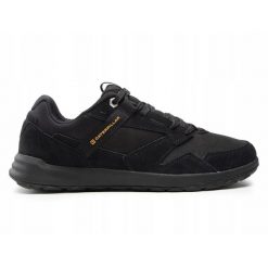 Buty na co dzień męskie CATERPILLAR QUEST RUNNER skóra. Czarne buty sportowe casual CATerpillar, bez wzorów, ze skóry, bez zapięcia. Za 379.00 zł.