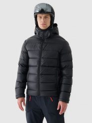4F Kurtka narciarska puchowa z naturalnym wypełnieniem - czarna L. Czarne kurtki narciarskie i snowboardowe 4F, l, bez wzorów, z dzianiny, narciarskie. Za 699.99 zł.