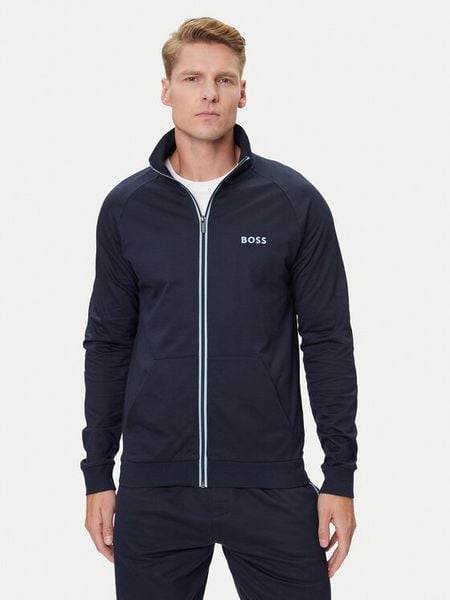 BOSS Bluza Authentic 50545564 Granatowy Regular Fit. Niebieskie bluzy Boss, m, bez wzorów, z bawełny, bez kaptura. Za 239.99 zł.