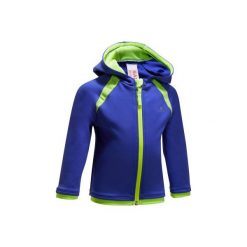 Bluza na zamek z kapturem Gym & Pilates dla maluchów. Niebieskie bluzy z kapturem marki DOMYOS, z elastanu. W wyprzedaży za 29.99 zł.