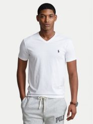Polo Ralph Lauren T-Shirt 710671453008 Biały Slim Fit. Białe koszulki polo Polo Ralph Lauren, l, bez wzorów, z bawełny, bez kołnierzyka, bez ramiączek. Za 189.99 zł.
