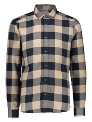 ONLY & SONS Koszula w kolorze beżowo-czarnym rozmiar: S. Brązowe koszule Only & Sons, s, bez wzorów, z bawełny, bez kołnierzyka, bez ramiączek. Za 61.46 zł.