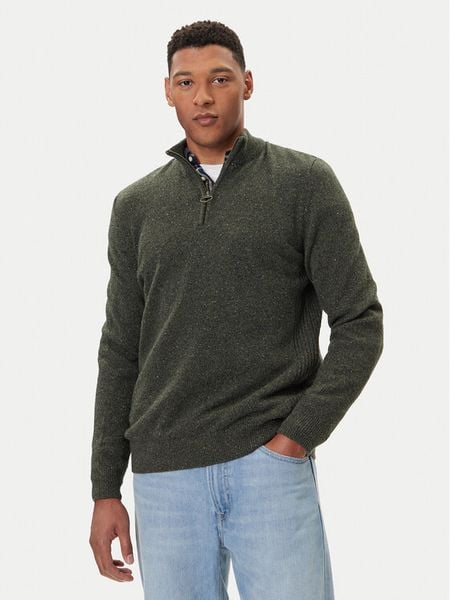 Barbour Sweter Tisbury MKN1187GN79 Zielony Regular Fit. Zielone swetry rozpinane Barbour, m, bez wzorów, z wełny, bez kołnierzyka, bez ramiączek. Za 639.99 zł.