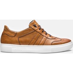 Trampki męskie brązowe. Buty sportowe casual marki Kazar. Za 449.00 zł.