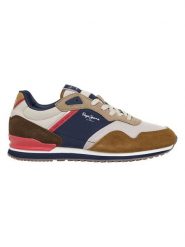 Pepe Jeans FOOTWEAR Skórzane buty w kolorze jasnobrązowo-granatowym do biegania rozmiar: 41. Brązowe buty do biegania Pepe Jeans FOOTWEAR, bez wzorów, z jeansu, bez zapięcia, do biegania. Za 154.07 zł.