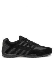 Geox Półbuty Uomo Snake U4507A 022EK C9999 Czarny. Czarne eleganckie półbuty Geox, bez wzorów, ze skóry, bez obcasa, bez zapięcia. Za 309.99 zł.
