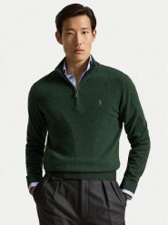Polo Ralph Lauren Sweter 710876756504 Zielony ciemny Regular Fit. Zielone swetry rozpinane Polo Ralph Lauren, m, bez wzorów, z wełny, bez kołnierzyka, bez ramiączek. Za 1,018.99 zł.
