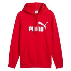 Męska Bluza Z Kapturem Essentials No 1 Logo. Czerwone bluzy Puma, m, bez wzorów, z kapturem. Za 237.99 zł.