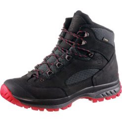 Skórzane buty turystyczne w kolorze czarnym. Buty trekkingowe marki Lowa, Hanwag, Merrell & Co. W wyprzedaży za 417.95 zł.