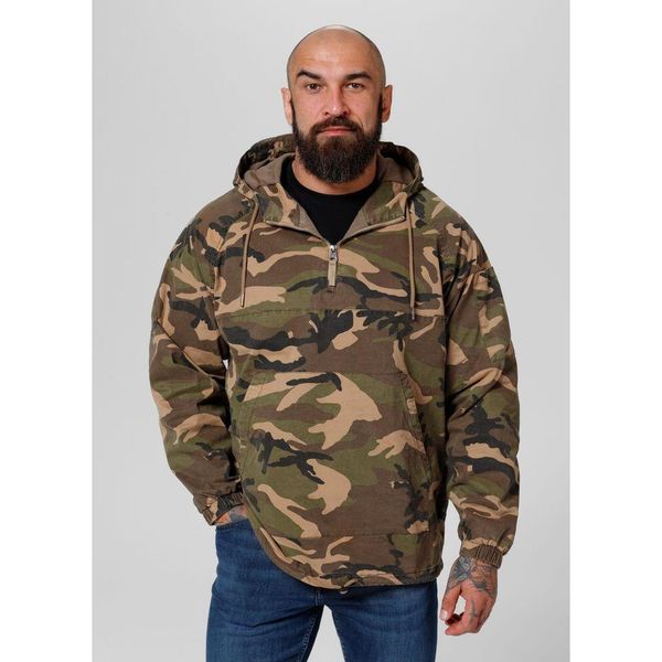 Kurtka męska Pitbull kangurka z kapturem Bassmore. Brązowe kurtki PITBULL, m, bez wzorów, z kapturem. Za 299.00 zł.