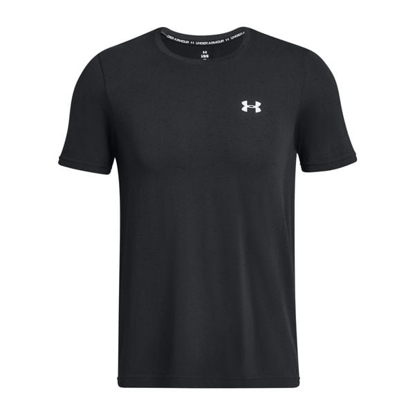 Koszulka Under Armour Vanish Seamless. Czarne buty treningowe Under Armour, bez wzorów, z materiału, na fitness i siłownię. Za 203.90 zł.