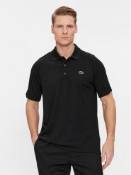 Lacoste Polo DH3201 Czarny Regular Fit. Czarne koszulki polo LACOSTE, m, bez wzorów, z syntetyku, bez kołnierzyka, bez ramiączek. Za 289.99 zł.