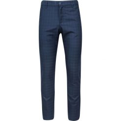 Spodnie Eleganckie Granatowe w Kratkę, Zwężane, Chinosy, Męskie -RIGON. Eleganckie spodnie Rigon, m, bez wzorów, z elastanu, eleganckie. Za 157.00 zł.