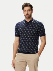 Guess Polo M6YR10 Z0915 Granatowy Regular Fit. Niebieskie koszulki polo Guess, m, z aplikacjami, z syntetyku, bez kołnierzyka, bez ramiączek. Za 394.99 zł.