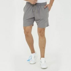 Męskie szorty sportowe z bawełny F7 ciemnoszare. Szare krótkie spodenki sportowe Legea, m, bez wzorów, z bawełny. Za 68.00 zł.