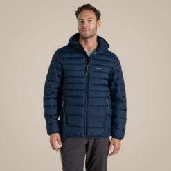 Kurtka z kapturem Craghoppers Compresslite IX. Niebieskie kurtki Craghoppers, bez wzorów, z puchu, z kapturem. Za 473.60 zł.