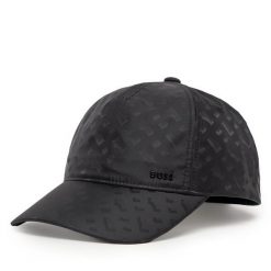 Czapka z daszkiem BOSS. Czarne czapki z daszkiem Boss, bez wzorów. Za 249.99 zł.