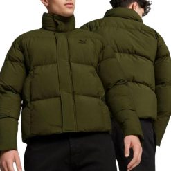 Kurtka zimowa męska Puma 621673 31 Oversized Puff. Zielone kurtki Puma, na zimę, m, bez wzorów, z materiału, bez kaptura. Za 279.00 zł.