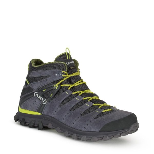 Buty trekkingowe męskie Aku Alterra Gore-tex. Czarne buty trekkingowe Aku, bez wzorów, z gore-texu, bez zapięcia. Za 399.00 zł.