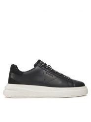 Guess Sneakersy Elba FMPVIB SUE12 Czarny. Czarne buty sportowe casual Guess, z aplikacjami, ze skóry, bez zapięcia. Za 479.99 zł.
