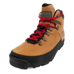 Męskie Skórzane Buty Turystyczne World Hiker. Brązowe buty turystyczne Timberland, bez wzorów, z materiału, bez zapięcia, trekkingowe. Za 753.99 zł.