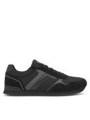 Lanetti Sneakersy MP07-01409-11 Czarny. Czarne buty sportowe casual Lanetti, bez wzorów, ze skóry, bez zapięcia. Za 159.99 zł.