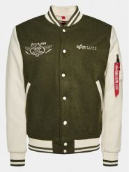 Alpha Industries Kurtka bomber Varsity Air Force 138107 Zielony Regular Fit. Zielone kurtki Alpha Industries, l, bez wzorów, z syntetyku, bez kaptura. Za 759.99 zł.