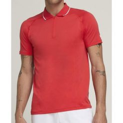 Koszulka męska Wilson Team Seamless Polo 2.0. Czerwone koszulki polo Wilson, m, bez wzorów, bez kołnierzyka, bez ramiączek, tenisowe. Za 313.50 zł.
