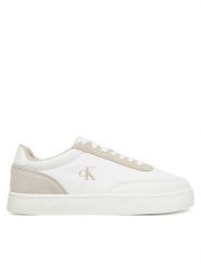 Calvin Klein Jeans Sneakersy Classic Cupsole Mg Canvas YM0YM01218 Biały. Białe buty sportowe casual Calvin Klein Jeans, bez wzorów, z jeansu, bez zapięcia. Za 259.99 zł.
