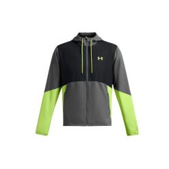 Kurtka przeciwwiatrowa z kapturem Under Armour Legacy Windbreak. Szare kurtki Under Armour, s, bez wzorów, z materiału, z kapturem. Za 388.25 zł.