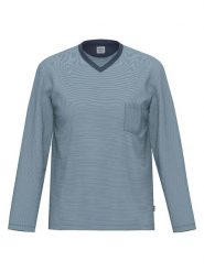 Ammann Koszulka piżamowa w kolorze granatowym rozmiar: 3XL. Niebieskie piżamy Ammann, xl, bez wzorów, z bawełny, bez ramiączek. Za 73.99 zł.