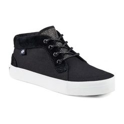 Półbuty w kolorze czarnym. Botki sznurowane Keds, Sperry, z materiału. W wyprzedaży za 189.95 zł.