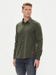 HUGO Koszula Ermo 50500216 Zielony Slim Fit. Zielone koszule Hugo, m, bez wzorów, z bawełny, bez kołnierzyka, bez ramiączek. Za 319.99 zł.