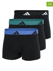 Adidas Bokserki (3 pary) w kolorze czarnym rozmiar: XXL. Czarne bokserki Adidas, xxl, bez wzorów. Za 73.99 zł.