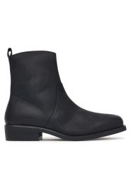 Tommy Hilfiger Botki Hilfiger Dressy Lth Biker Boot FM0FM06077 Czarny. Czarne botki sznurowane Tommy Hilfiger, bez wzorów, ze skóry, bez obcasa, bez zapięcia. Za 949.99 zł.